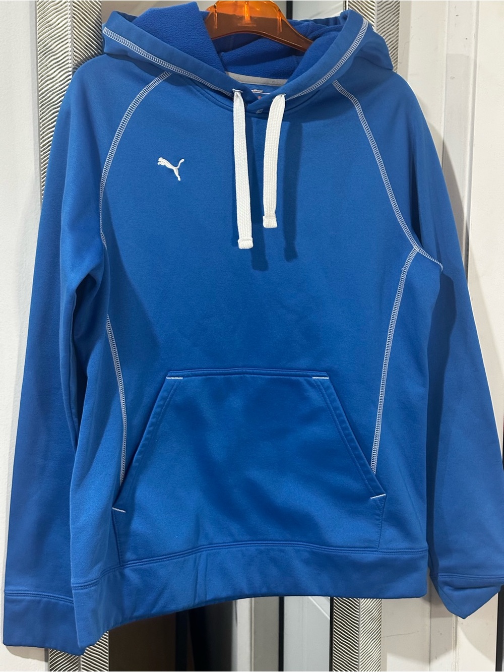Puma women Royal Blue Pullover Hoodie with White Accents